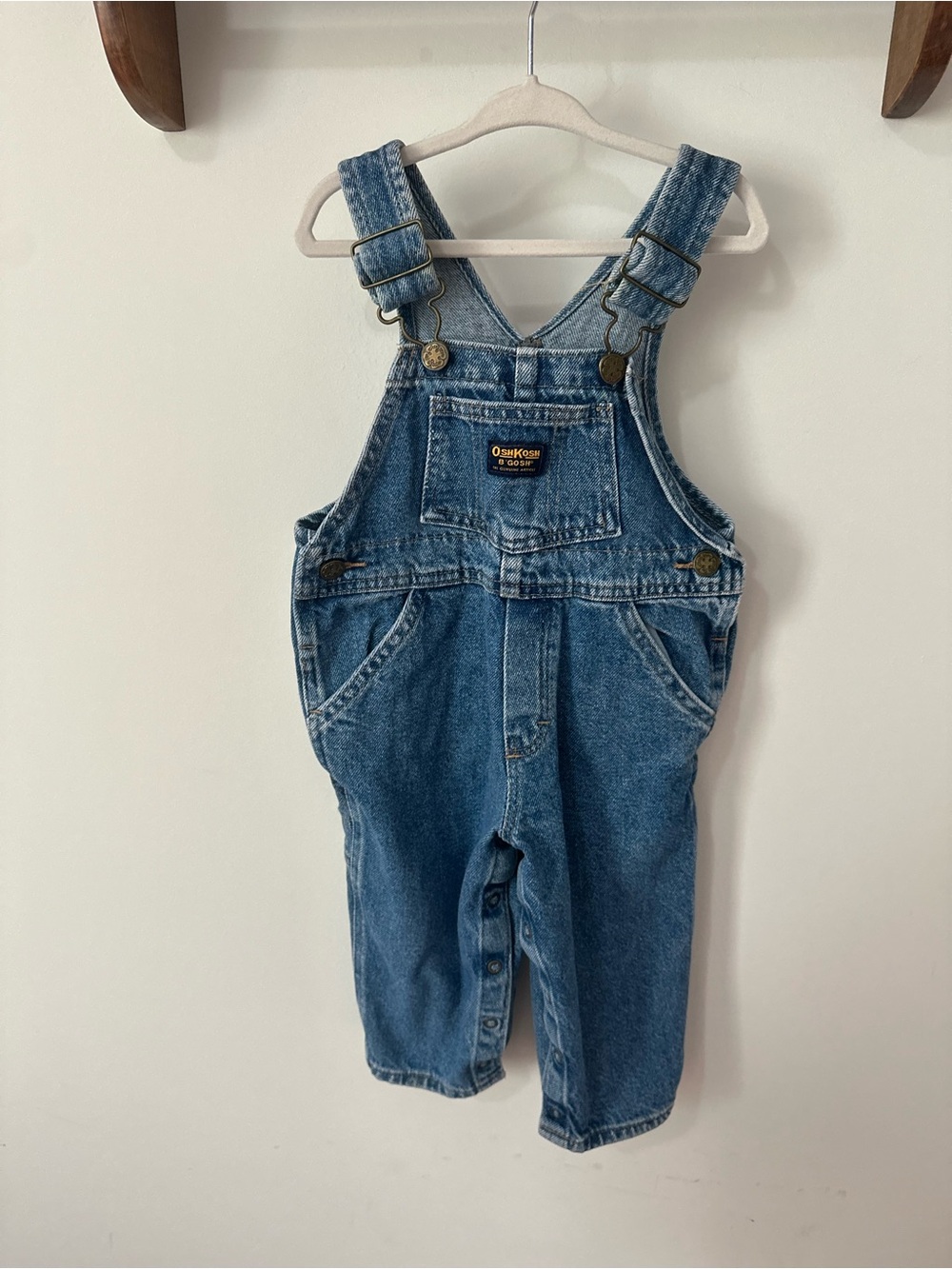 Vintage Vestback OshKosh B'gosh Blue Denim Kids Overalls